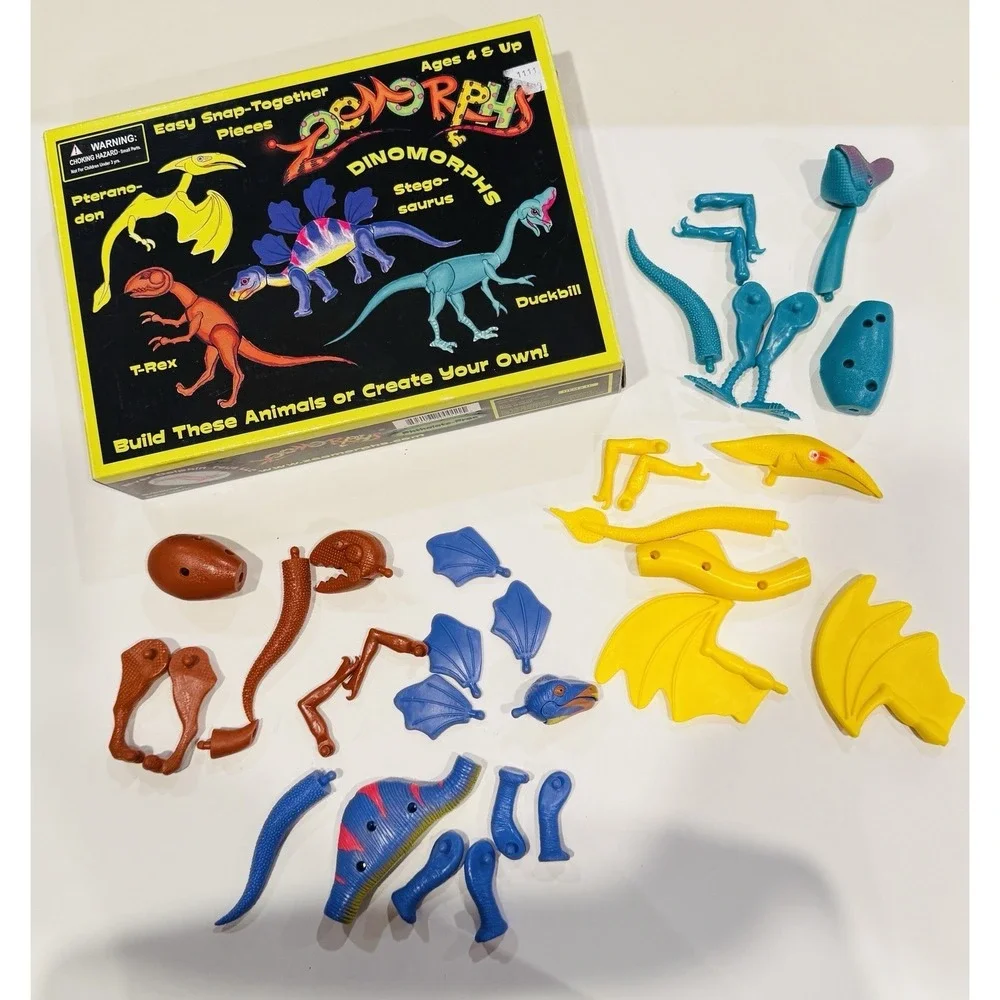 Vintage Zoomorphs Dinomorphs Mix & Match Building Toy Set - Complete Components